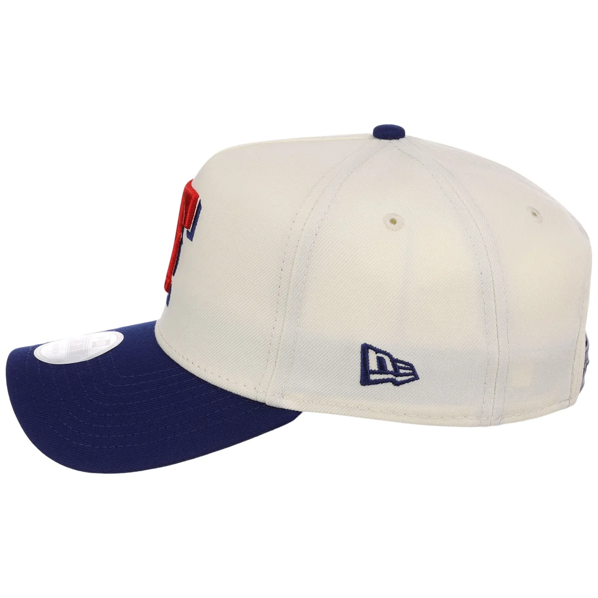 Texas Rangers Women's New Era 9FORTY Chrome OTC A-Frame detail view