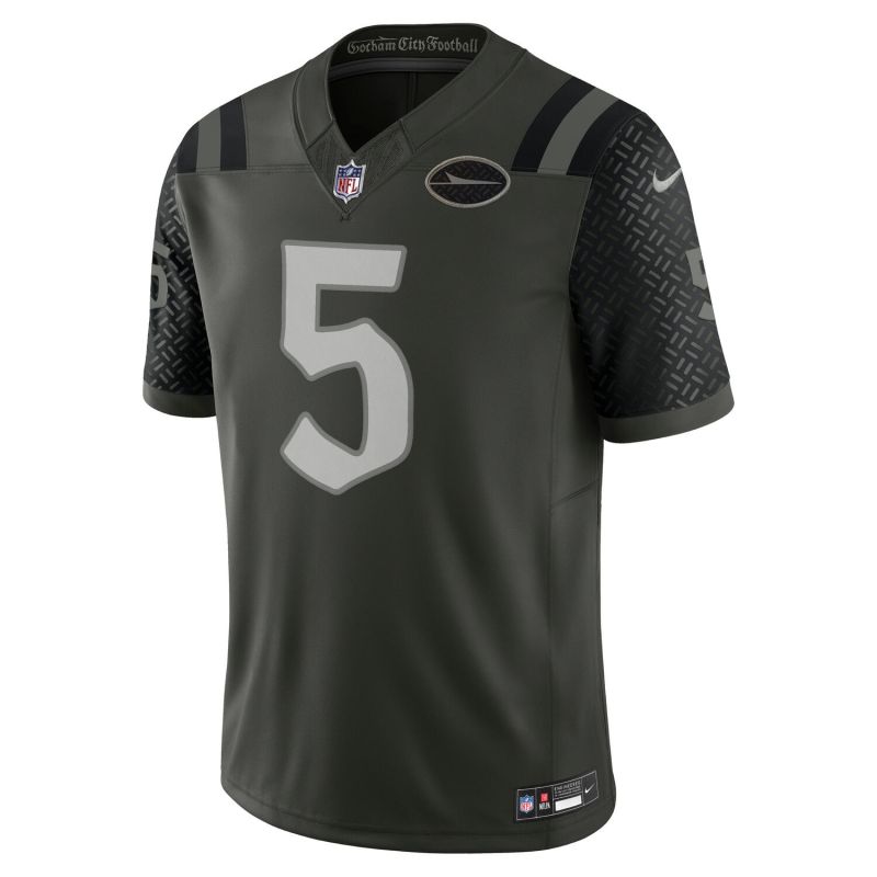 Garrett Wilson #5 New York Jets Rivalries Limited NFL Trikot Gotham Green view 2