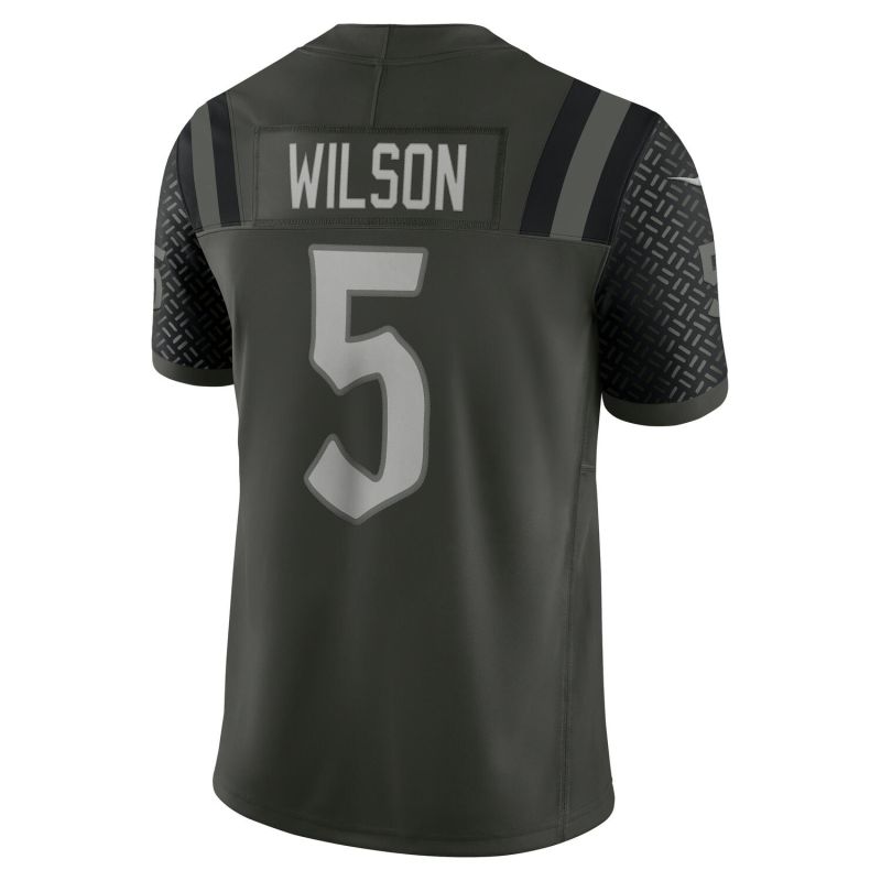 Garrett Wilson #5 New York Jets Rivalries Limited NFL Trikot Gotham Green view 3