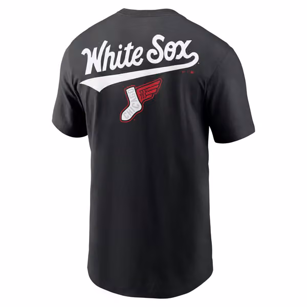 Chicago White Sox City Connect 2-Hit Nike Cotton T-Shirt Black view 3