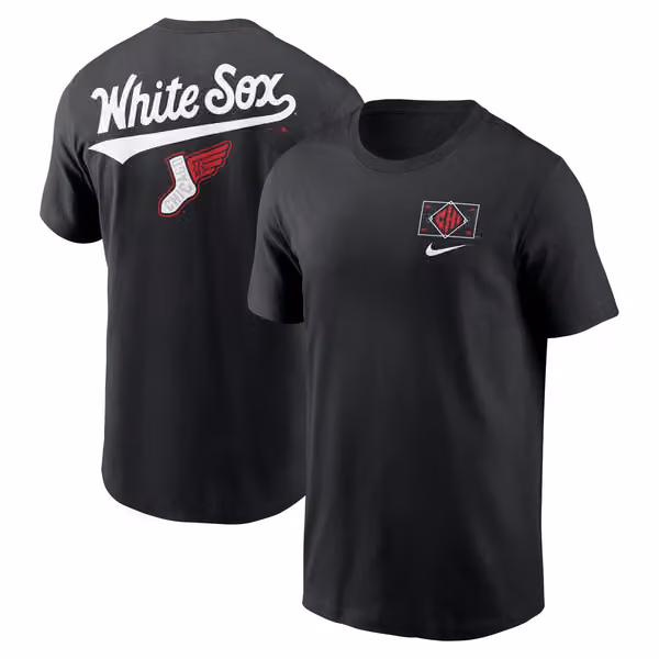 Chicago White Sox City Connect 2-Hit Nike Cotton T-Shirt Black view 1