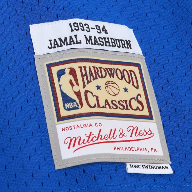 Jamal Mashburn #32 Dallas Mavericks 1993-94 Mitchell & Ness Swingman NBA Jersey Blue view 3