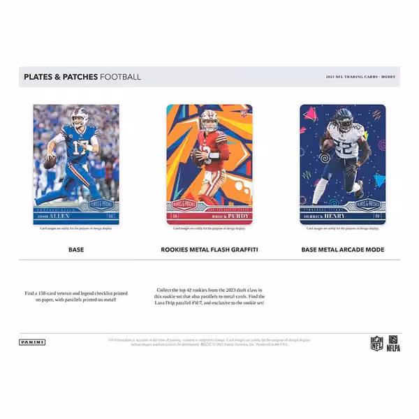 2023 Panini Plates & Patches Football NFL Hobby Box view 2