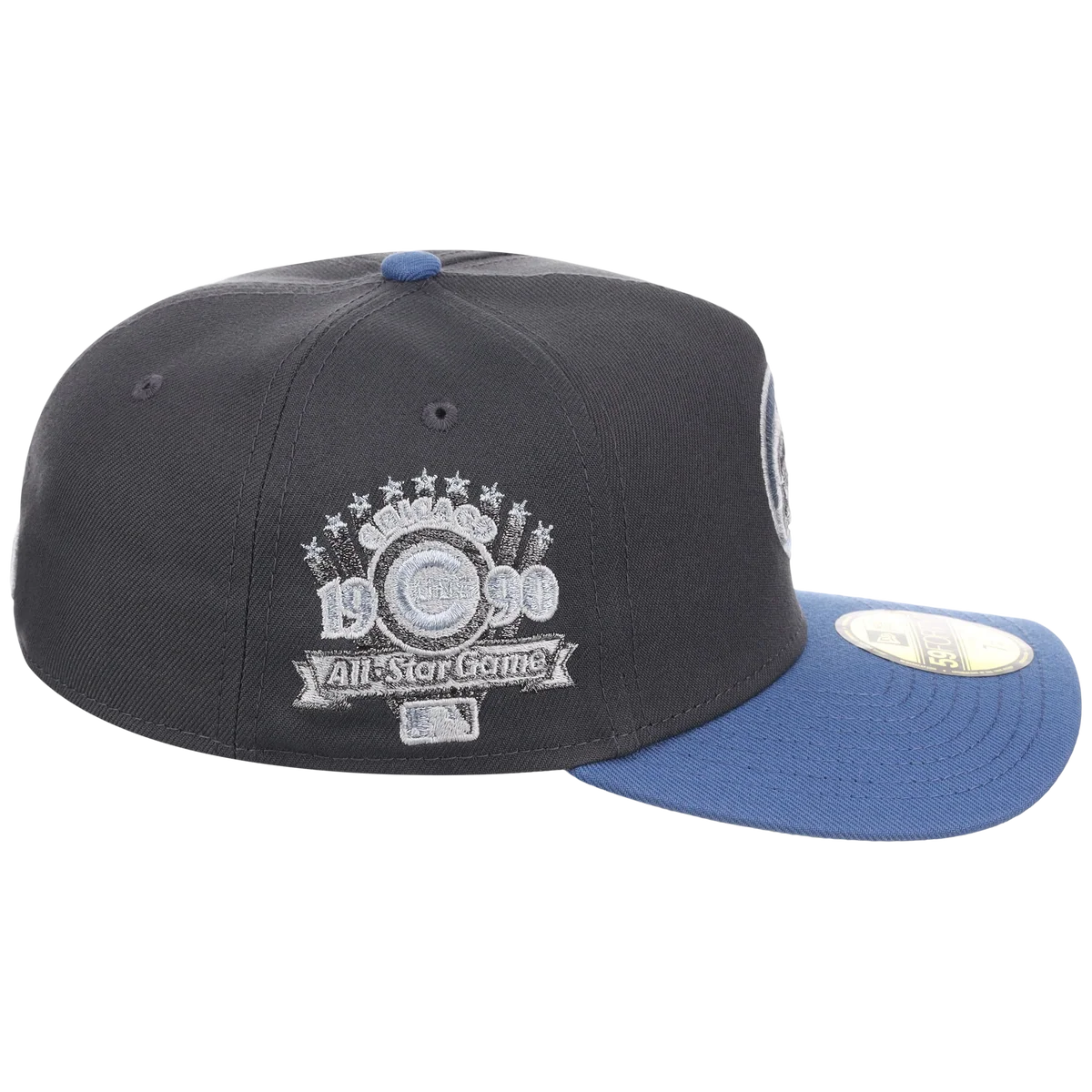 Chicago Cubs MLB Indigo Steel New Era 59FORTY detail view