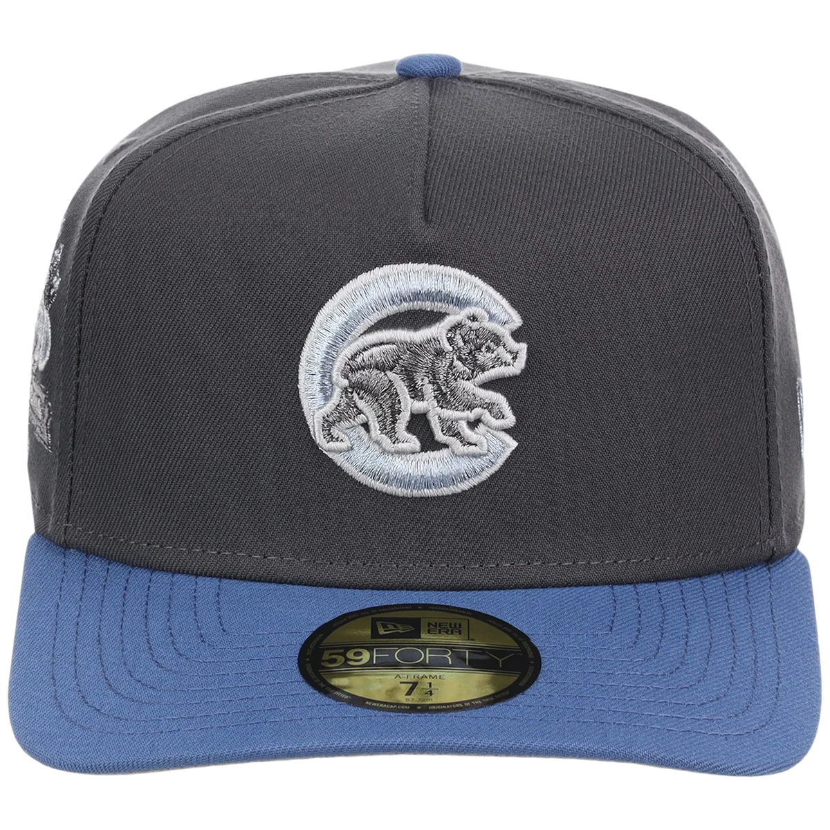 Chicago Cubs MLB Indigo Steel New Era 59FORTY detail view