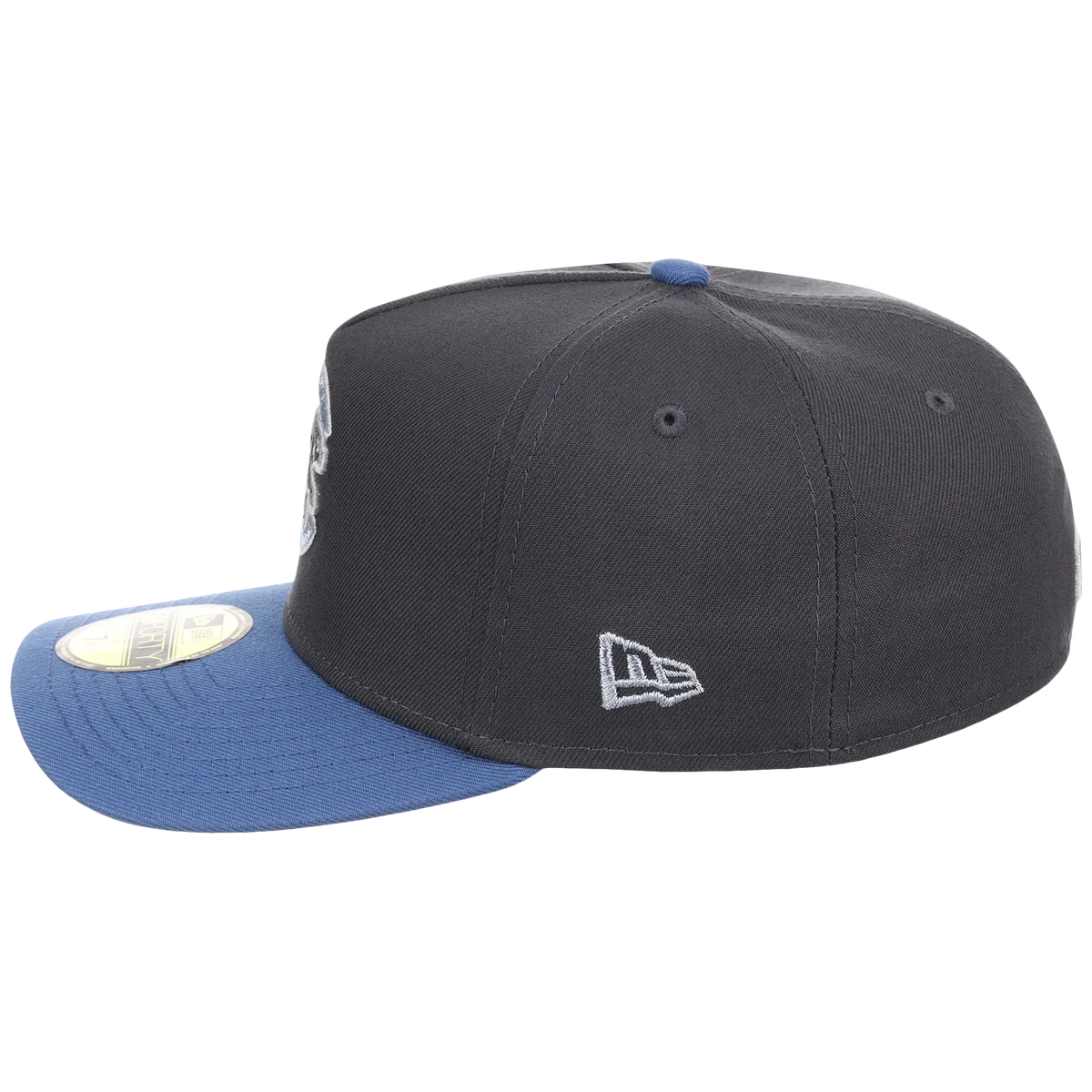 Chicago Cubs MLB Indigo Steel New Era 59FORTY detail view
