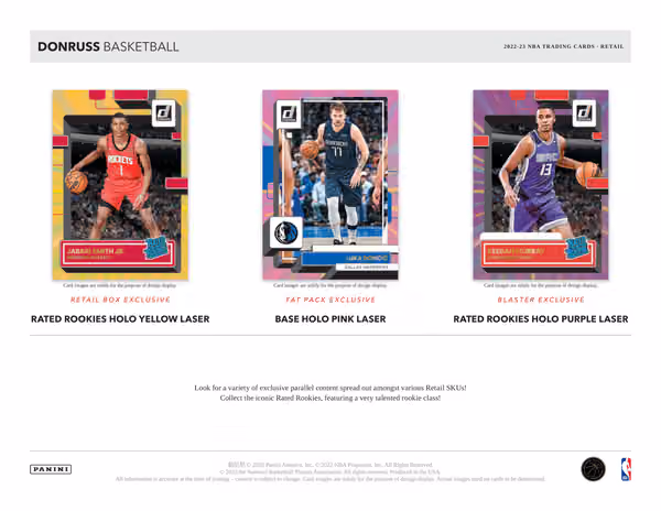 2022/23 Panini Donruss Basketball NBA Blaster Box view 2