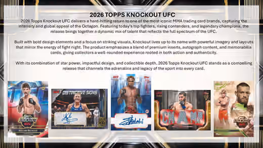 2026 Topps Knockout UFC Hobby Box view 2