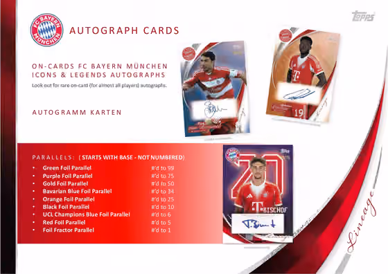 (LIVE BREAK) 2025/26 Topps Lineage FC Bayern Munich Football Hobby Box view 6
