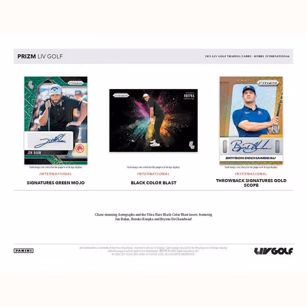 2025 Panini Prizm LIV Golf Hobby Box view 3