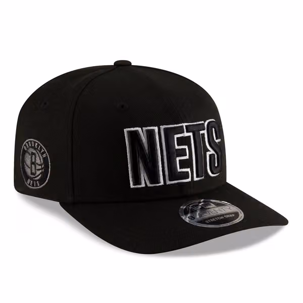 Brooklyn Nets 2025-26 NBA Statement Stretch-Snap 9SEVENTY Cap Black product photo