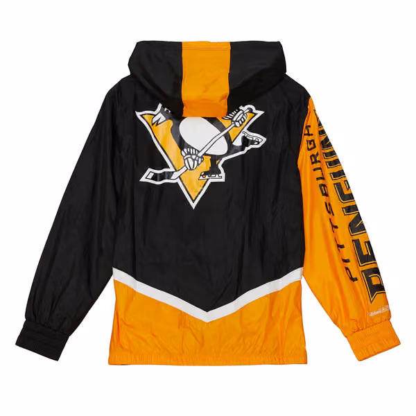 Pittsburgh Penguins Undeniable Mitchell & Ness NHL Windbreaker Jacket view 2