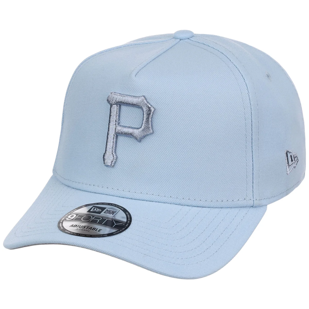 Pittsburgh Pirates MLB Glacial Blue New Era 9FORTY A-Frame detail view