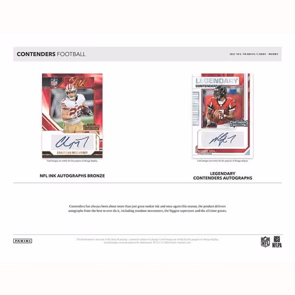 2023 Panini Contenders Football NFL Hobby Box view 3