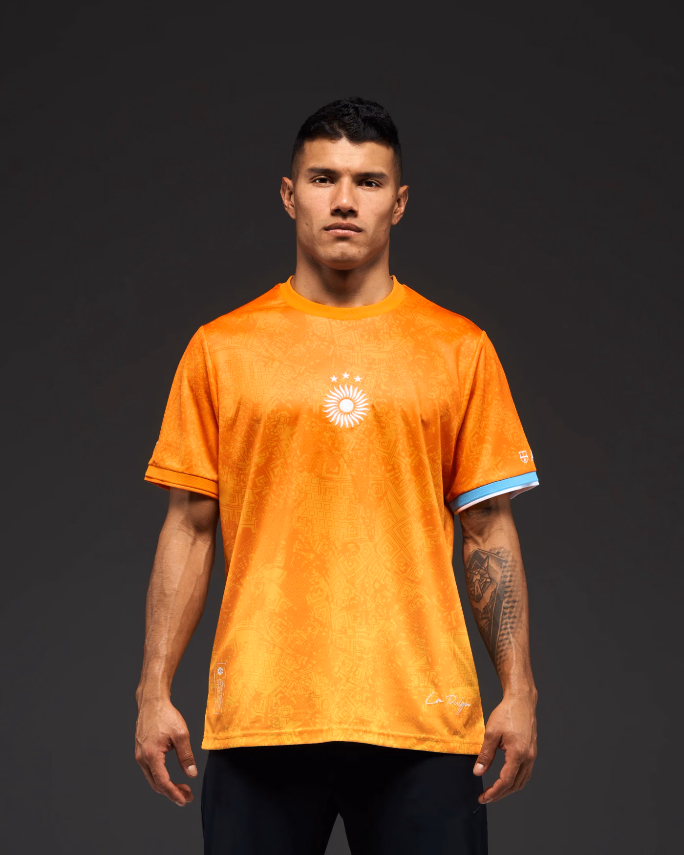 Jersevo Custom Personalized La Pulga Jersey - Orange front view