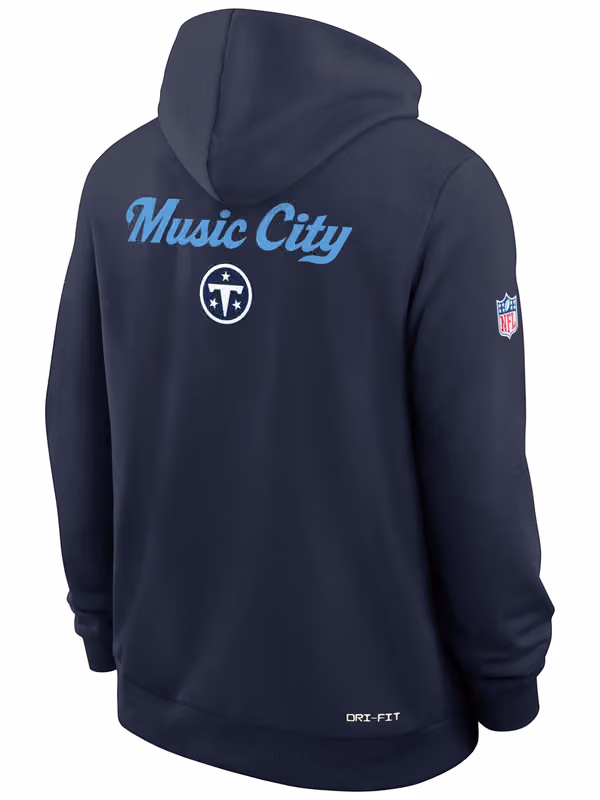 Tennessee Titans 2026 NFL Rivalries Sideline Standard Issue Hoodie Navy view 3