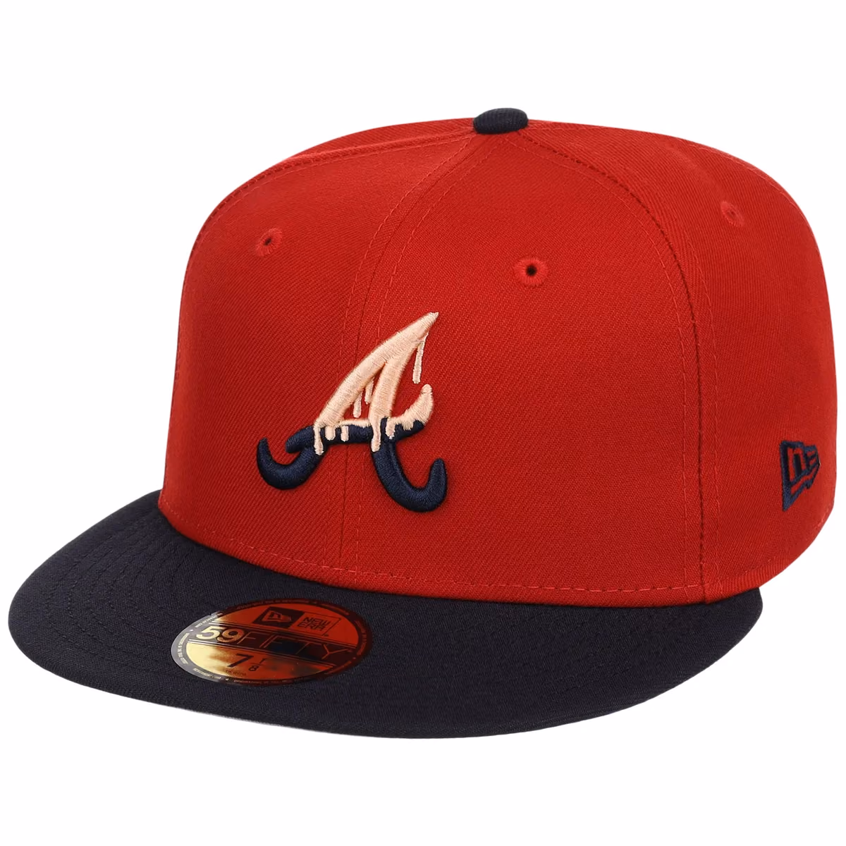 Atlanta Braves Peach Drip Atlanta Crown the City New Era 59FIFTY detail view