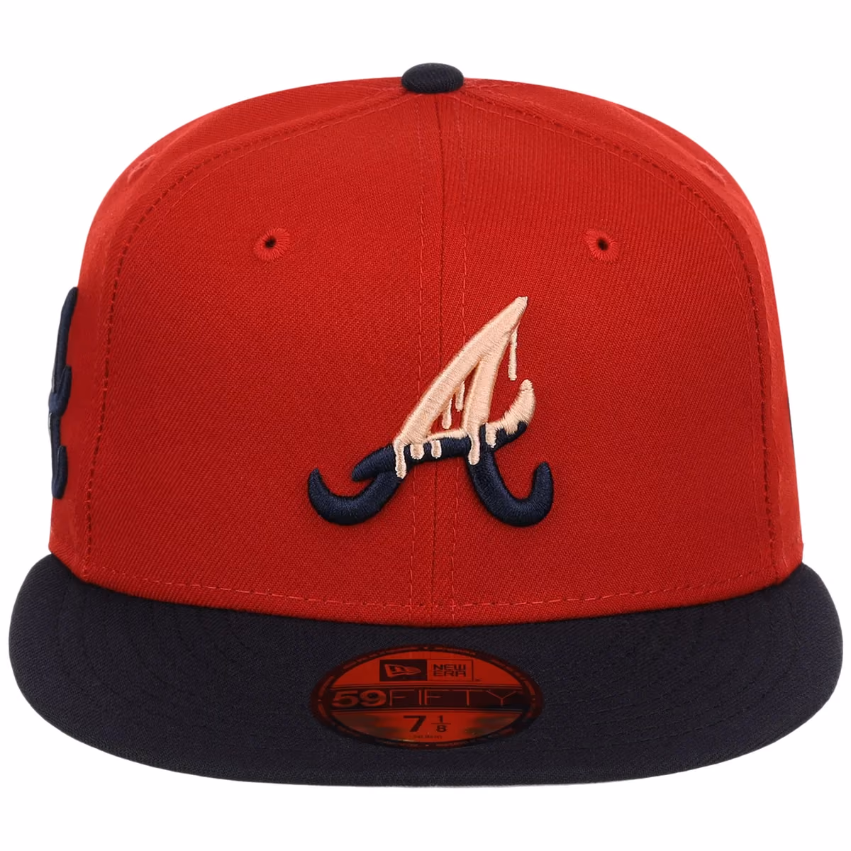 Atlanta Braves Peach Drip Atlanta Crown the City New Era 59FIFTY detail view