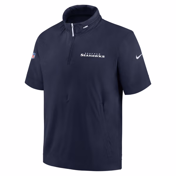 Seattle Seahawks 2024 NFL Sideline Nike Lightweight Coach Jacket Navy view 2