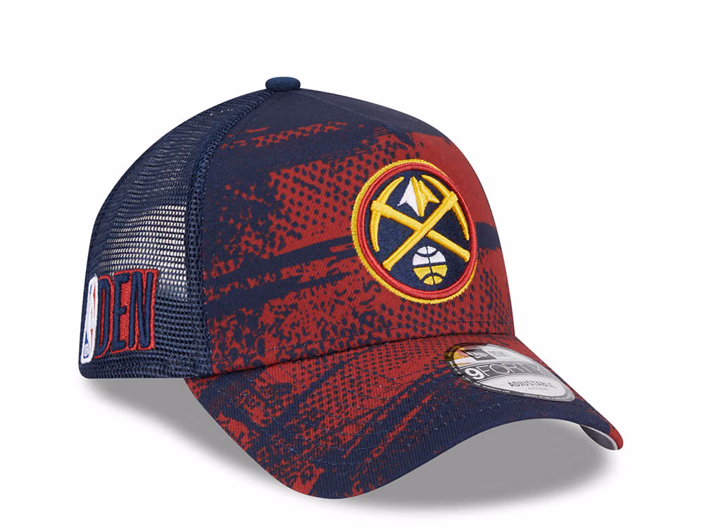New Era Denver Nuggets NBA Tip Off 2024 Trucker 9Forty A Frame Snapback Hat front