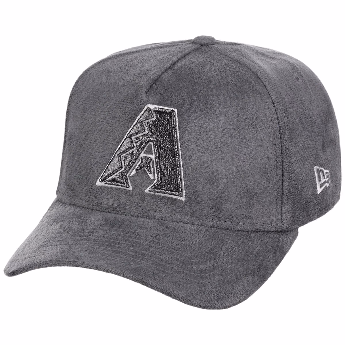 Arizona Diamondbacks MLB Gray x Suede FASHION CORE New Era 9FORTY A-Frame detail view