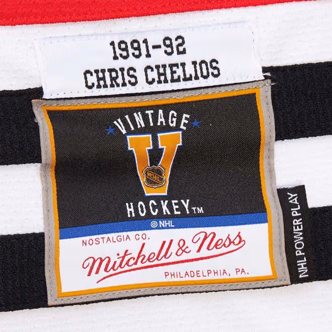 Chris Chelios #7 Chicago Blackhawks 1991-92 Premium Power Play NHL Jersey Red view 3