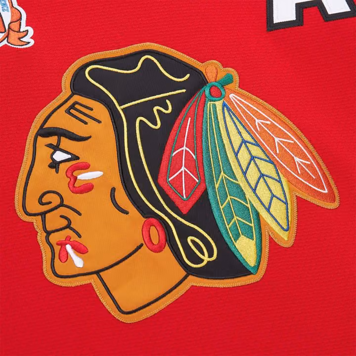 Chris Chelios #7 Chicago Blackhawks 1991-92 Premium Power Play NHL Jersey Red view 4
