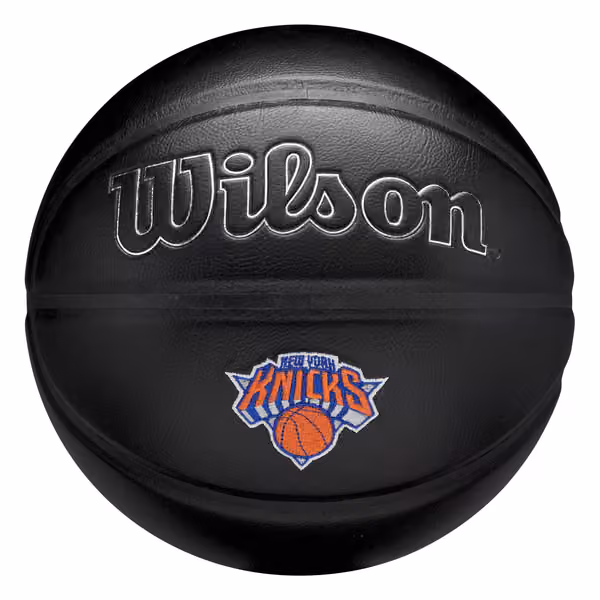 New York Knicks Premiere Wilson NBA Basketball Black (Size 7) view 1