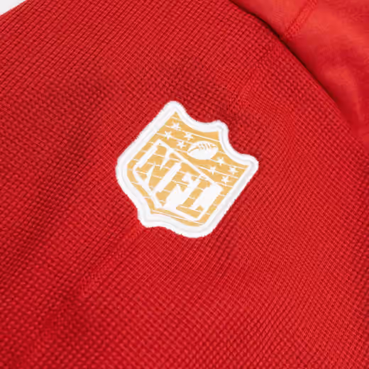 San Francisco 49ers 2024 NFL On-Field Sideline Nike Jersey Hoodie Red view 4