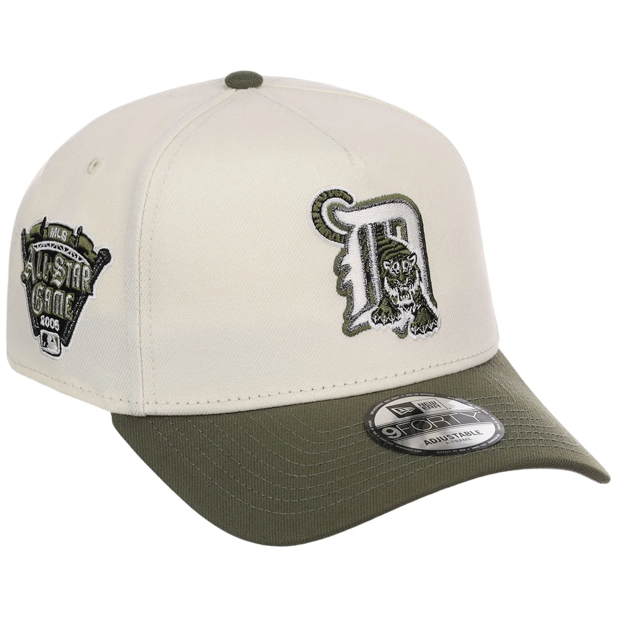 Detroit Tigers MLB Chrome Olive New Era 9FORTY front view