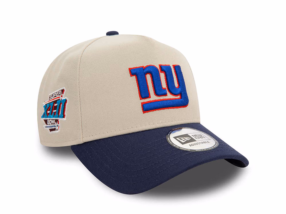 New Era New York Giants Super Bowl XLII Chrome Two Tone A Frame Snapback Hat front