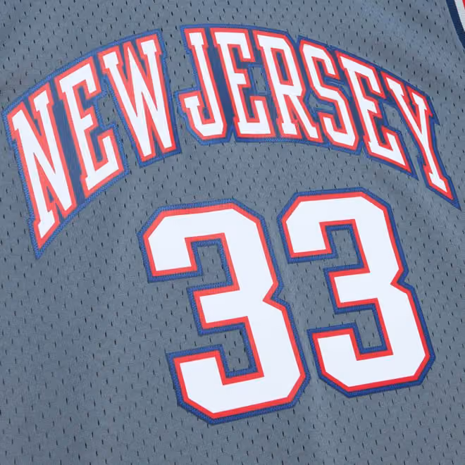 Stephon Marbury #33 New Jersey Nets 1999-00 Mitchell & Ness Alternate Swingman NBA Jersey Grey view 4