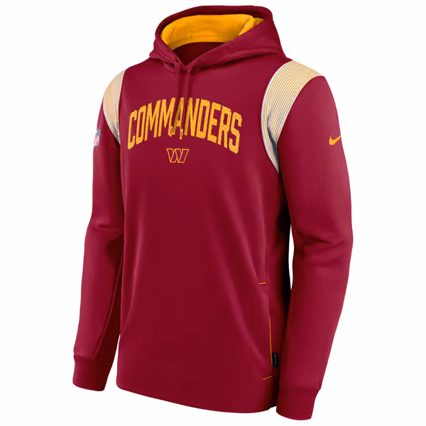 Washington Commanders 2022 NFL On-Field Sideline Nike Therma-FIT Hoodie Red view 1
