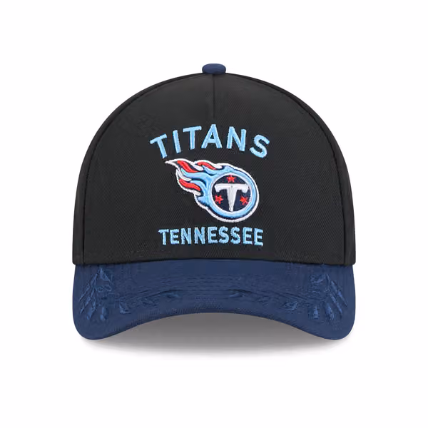Tennessee Titans 2025 NFL Draft 9FORTY M-Crown A-Frame Snapback Cap Black view 3
