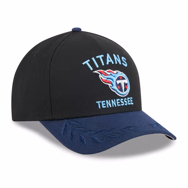 Tennessee Titans 2025 NFL Draft 9FORTY M-Crown A-Frame Snapback Cap Black view 4
