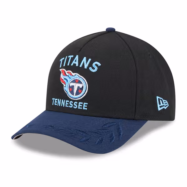 Tennessee Titans 2025 NFL Draft 9FORTY M-Crown A-Frame Snapback Cap Black view 1