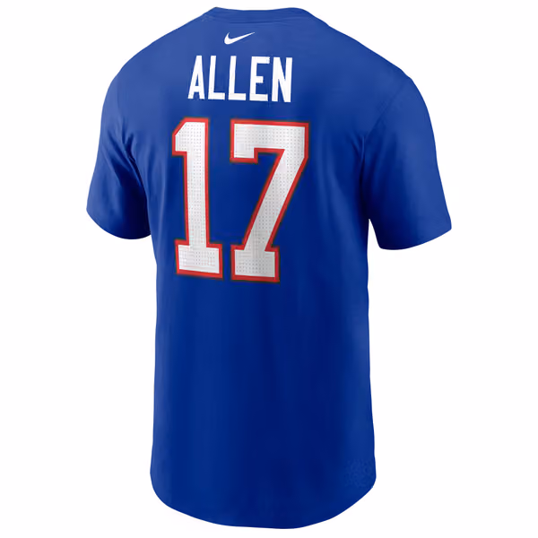 Josh Allen #17 Buffalo Bills Nike Player NFL T-Shirt Blue view 3