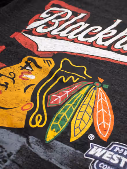 Chicago Blackhawks Division Oversized NHL T-Shirt Charcoal view 3