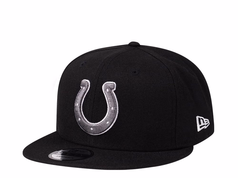 New Era Indianapolis Colts Steel Black Edition 9Fifty Snapback Hat front