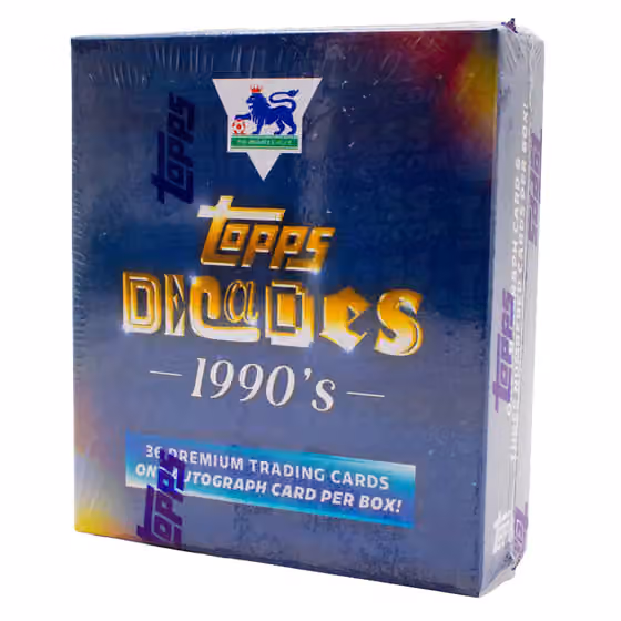 2025/26 Topps Decades 1990's Premier League Football Hobby Box view 1