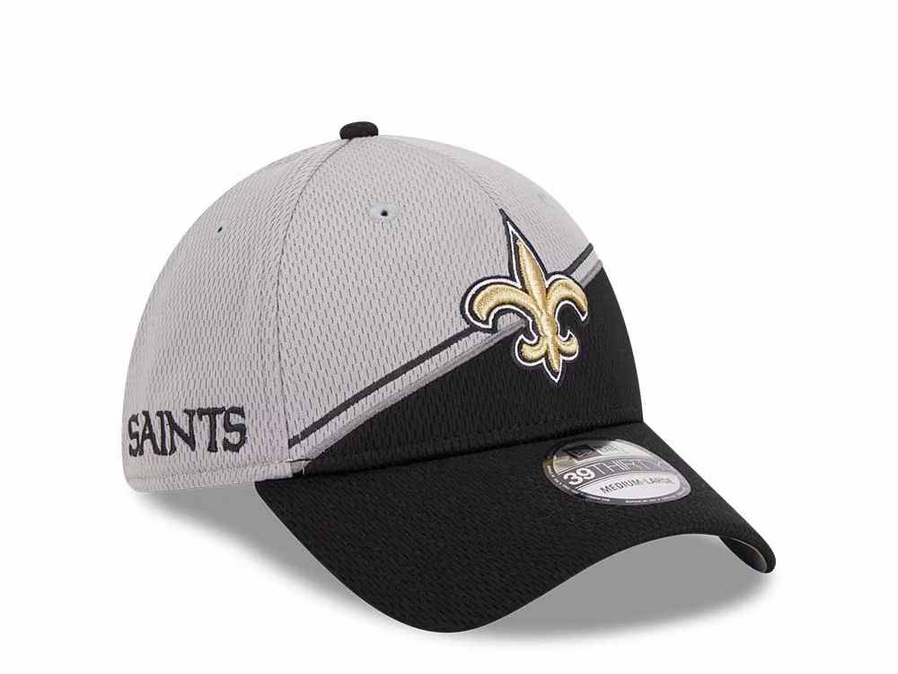 New Era New Orleans Saints NFL Sideline 2023 39Thirty Stretch Hat front