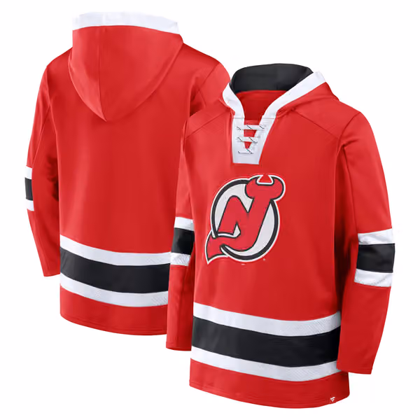 New Jersey Devils Laced NHL Hoodie Red view 1