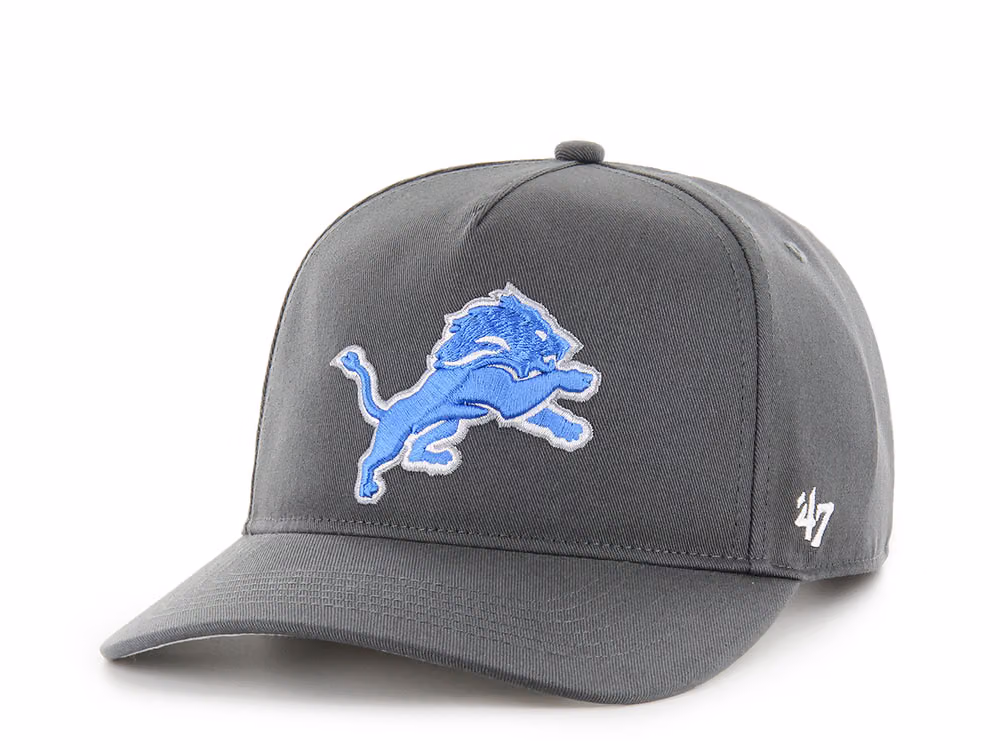 47Brand Detroit Lions Charcoal Classic Edition Hitch Snapback Hat front