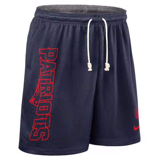 New England Patriots 2025 NFL Sideline Reversible Mesh Nike Dri-FIT Shorts Navy view 2
