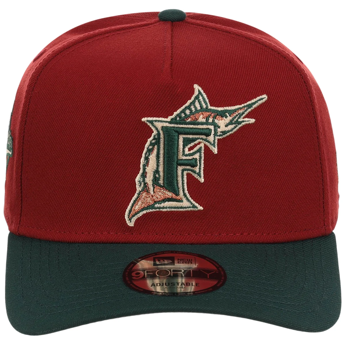 Florida Marlins MLB Terra Verde New Era 9FORTY detail view