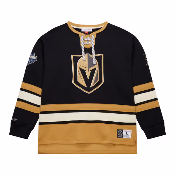 Vegas Golden Knights Mitchell & Ness Heritage NHL Lace-Up Jersey Crew view 1