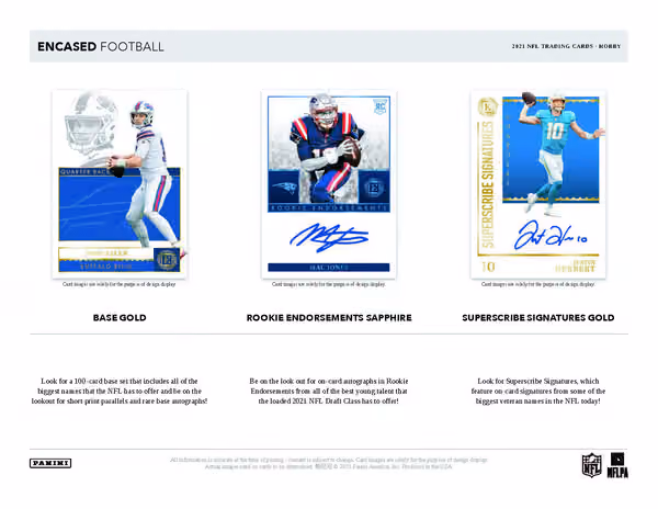 2021 Panini Encased Football Hobby Box NFL view 2