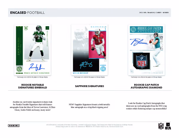 2021 Panini Encased Football Hobby Box NFL view 3