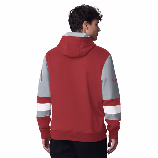Alabama Crimson Tide Starter End Zone NCAA Hoodie Red view 2