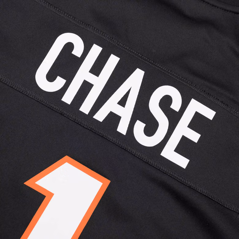 Ja'Marr Chase #1 Cincinnati Bengals Nike Game NFL Football Jersey Black view 4